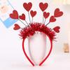 Red Peach Heart Red Love Headband Confetti Hair Hoop Valentines Day Headdress  Couple Gifts