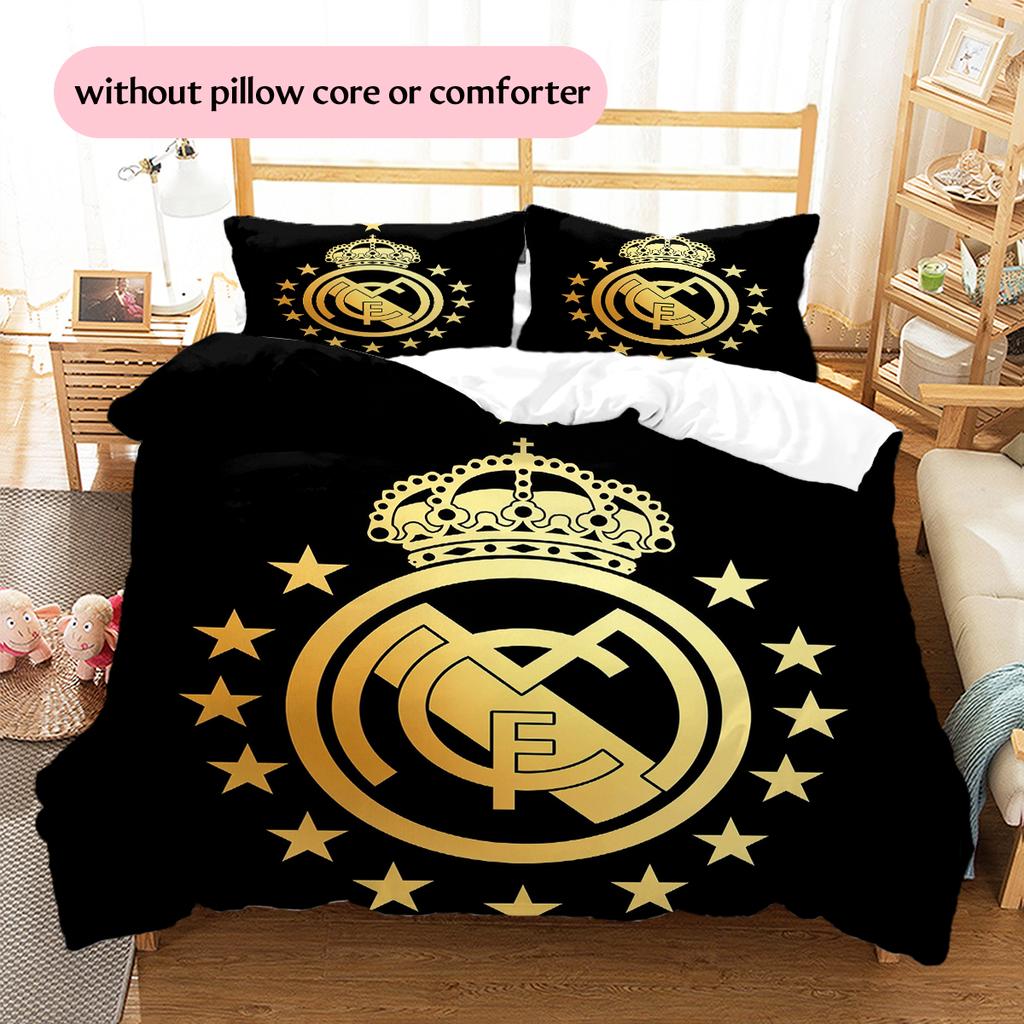 Madrid Pattern Bedding Home Decoration Birthday Gift (1 * duvet cover + 2 * pillowcase, without core)