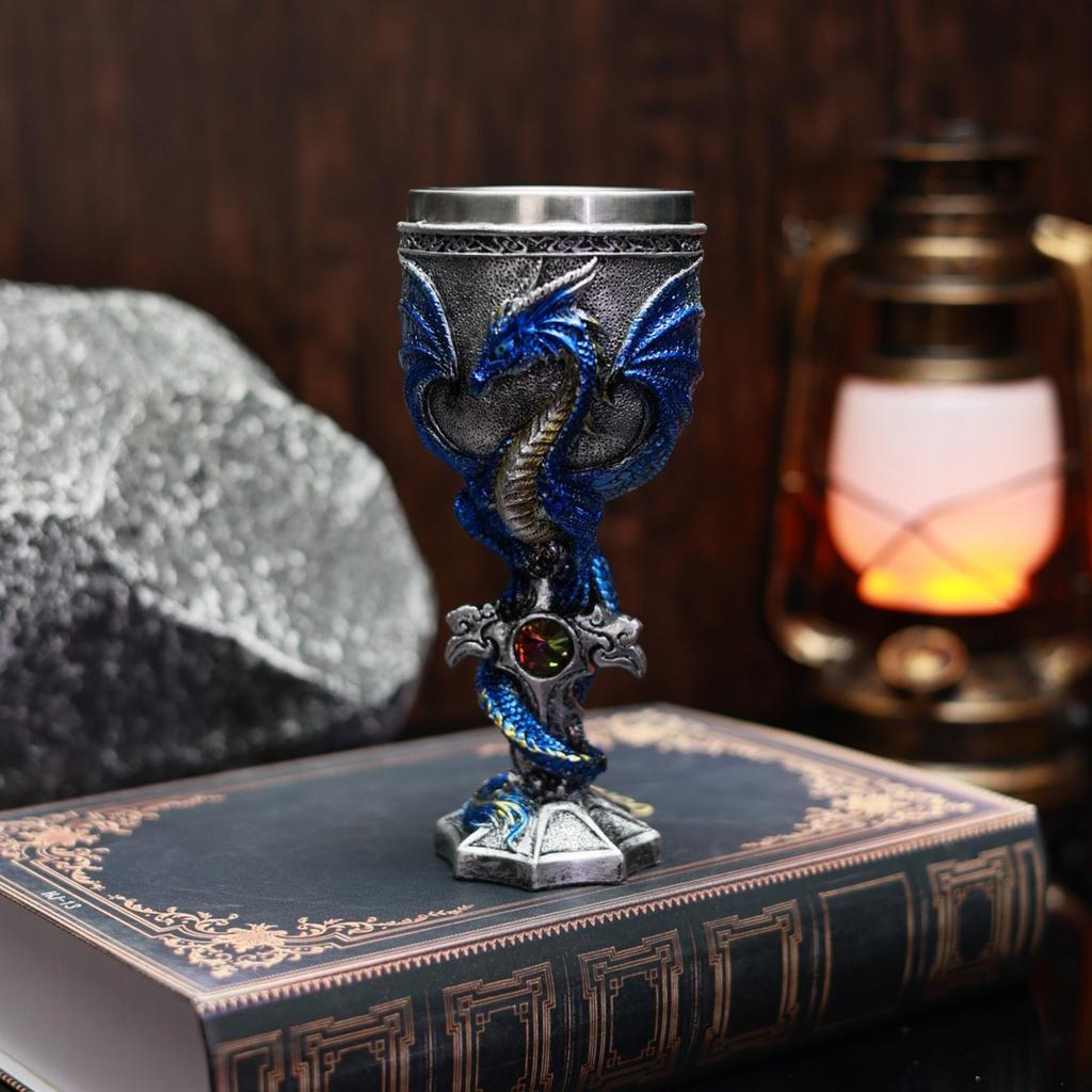 Evil Dragon Red Wine Glass Stainless Steel Wine Glass  Dragon Tall Glasses