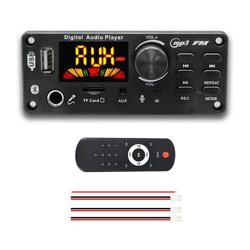 80W Bluetooth 5.0 MP3 Decoder Board 2x40W Stereo Audio Player USB TF FM AUX Mic Recording Karaoke DC 8V-24V Car HomeGood product