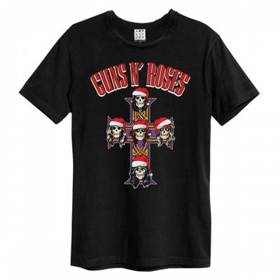 Amplified Unisex Adult Christmas Hat Band Guns N Roses T-Shirt