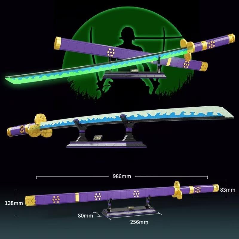 Samurai Sword Building Blocks Ninja Blade Katana Japanese Anime Butterfly Nichirin Knife Bricks Toys for Adult