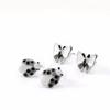 NOA [I4790] - Designer Earrings Duo 'Vahiné' Black White