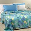 Non-Quilted Bedspread In Cotton Piquet Hibiscus Caleffi Home Modern