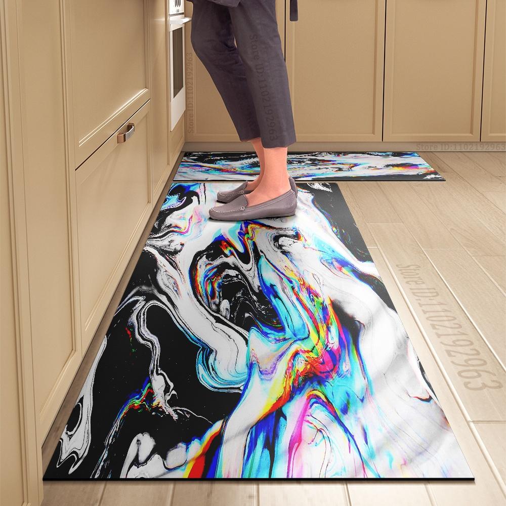 Non-slip Crystal Velvet Kitchen Mat Super Absorbent Long Carpets for Bedroom Bathroom Entrance Door Floor Mats