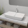 Day and Night - Day and Night Rectangular Bathroom Sink with White Ceramic Mixer Tap