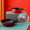 INMINDS Coral Red 3-Piece Cookware Set