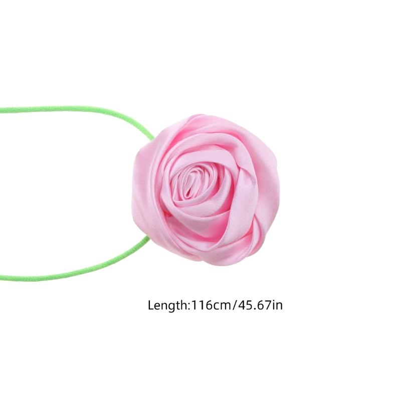 Elegant Rose Flower Clavicle Chain All-matched Necklace Women Bridal Adjustable Choker Mariage Jewelry Y2K Accessories