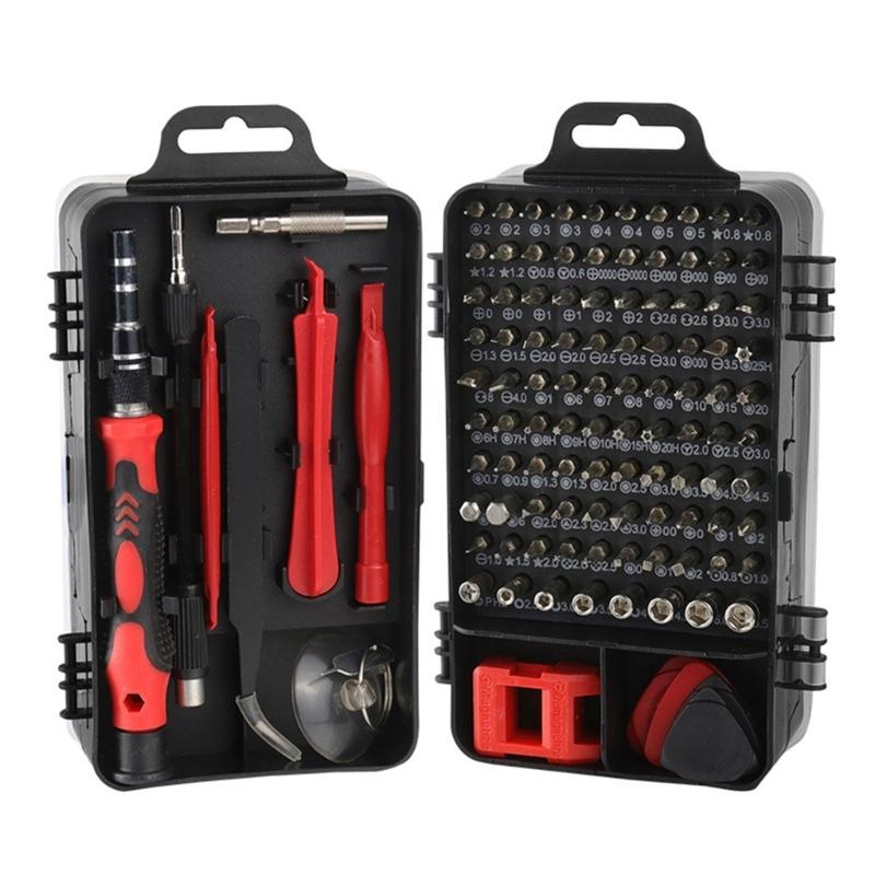 

115Pcs Electrician Screwdriver Set, Magnetic Tip Antislip Handle Screwdriver Set Electrical Work Repair Tool