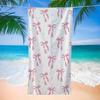 Fun Minimalist Art Microfiber Beach Towel Soft Rectangular Cute Sand Bath Sheet for Poolside Outdoor Travel Camping Shower