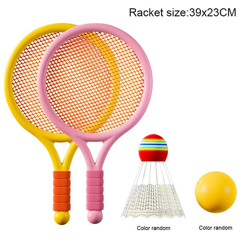 Kids Badminton Rackets Set Lightweight Children Tennis Badminton Toy Children Tennis Racquets With Balls For Family Game