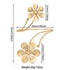 1 Piece Double Flower Imitation Pearl Open Anklet, Adjustable Summer Beach Accessory, Niche Design Ankle Ornament