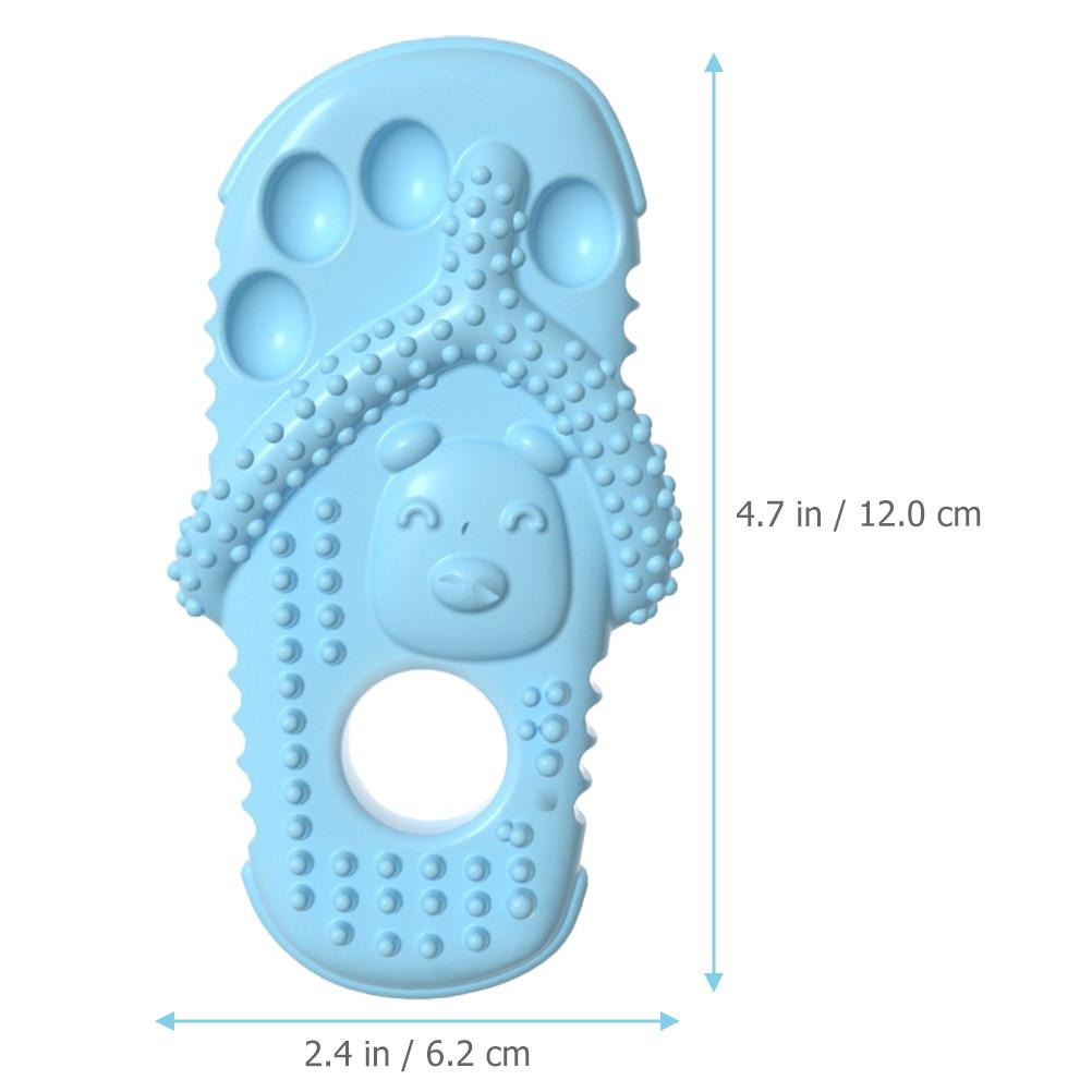Portable Dog Molar Plaything Slipper Shaped Chew Resistant Pet Supply for Small Puppy Clean Teeth Daily Use Tpr Wear-Resistant