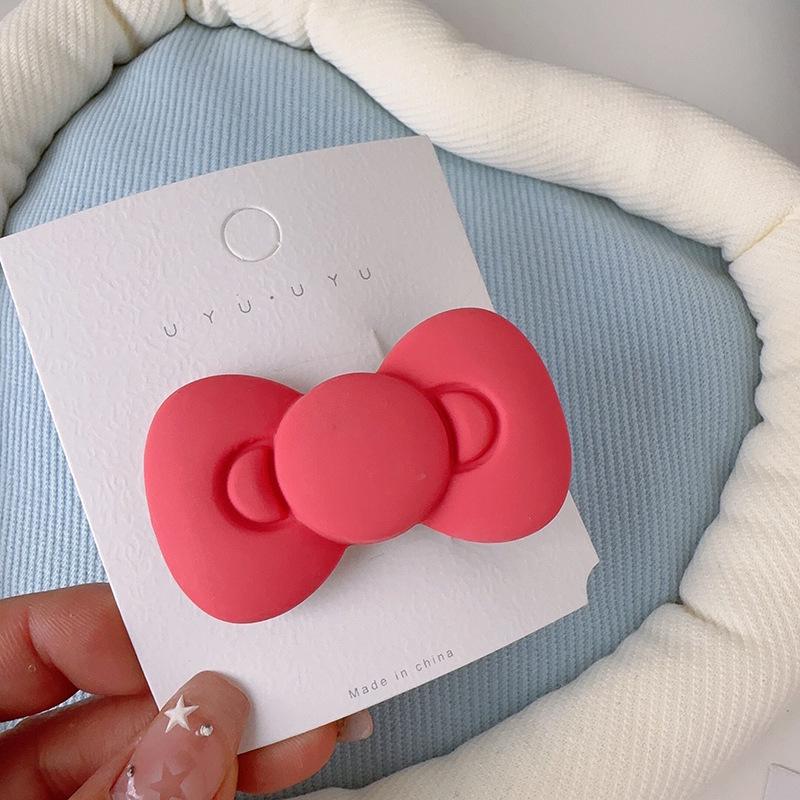 Pink Series Cute Bow Hair Clip for Girls - Small Duckbill Clip for Bangs