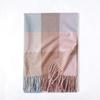 Soft Acrylic Plaid Scarf Women Winter Warm Shawl With Fringe Casual Chic Accessory