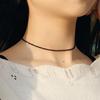 Einfache kurze Halskette mit schwarzen Perlen Damen Schmuck Damen Choker Halsketten Femme Damen Party Halskette Modeschmuck 2023