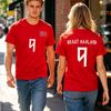Haaland Number 9 T-shirt Unisex Streetwear Short Sleeve Cotton Summer O-neck Tshirts Design Graphic Print Clothing Loose Female