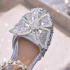 Butterfly Rhinestone Princess Shoes - 2025 Summer Soft-Sole Sandals for Girls