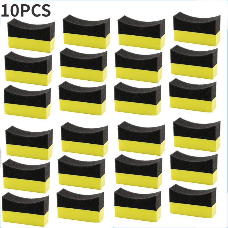 10Pc Tyre Polishing Waxing Sponge Detailing Applicator Sponge  Applicator Pads Tire Wash Wipe Cleaning Tool Car Cleaning Brush