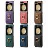 Magnetic Ring Holder Card Solt Vintage Leather Wallet Folding Case for Samsung Galaxy Z Flip 7 FE 6 5 4 5G Flip5 Bag Phone Cover