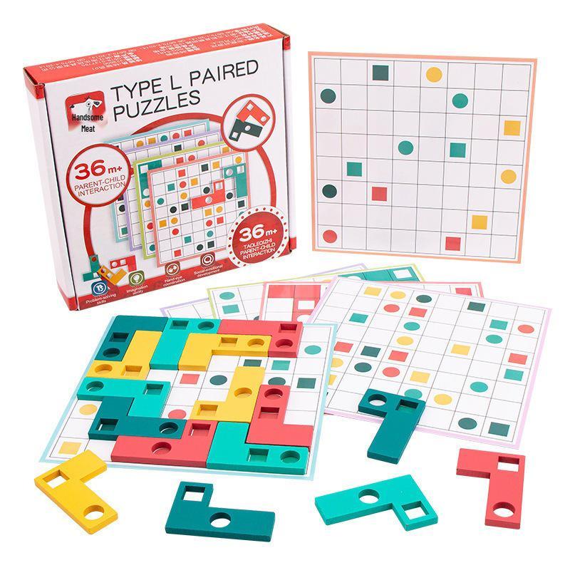 Tetris Block Puzzle Toy for Toddlers (Ages 2-6) - Intellectual Development for Boys & Girls