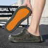 Men's Non-slip Big-soled Hole Shoes, Summer Wear Thick-soled Stepping On Shit, Two Wear Bag Head Slippers, Outdoor Beach Sandals