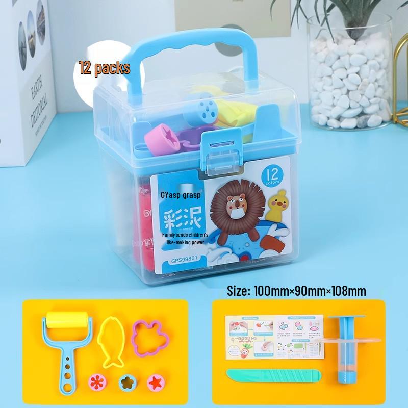 24-Color Odorless Playdough Mold Tool Set for Kids - Handmade Clay and Plasticine