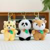 Cute sloth pendant forest animal cartoon plush toy car key chain school bag pendant