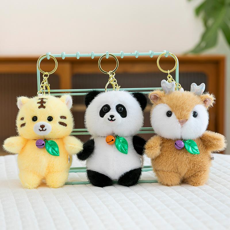 Cute sloth pendant forest animal cartoon plush toy car key chain school bag pendant