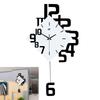 MORABLU Wall Clock with Pendulum, Scandinavian Style, Stylish, Quiet, Modern, Easy To Read, Perfect for Children's Rooms