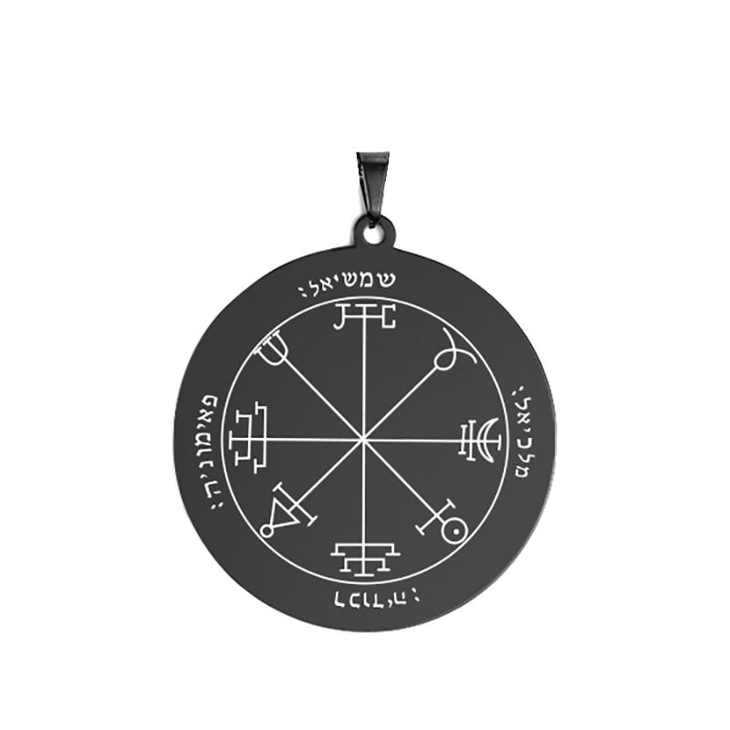 Dawapara Salomon Anhänger Pentagramm der Sonne Amulett Anhänger für Halsketten Edelstahl Schmuck Talisman Zubehör
