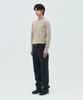 LEIRE Minimal Wool Mock Neck Knit [Beige]
