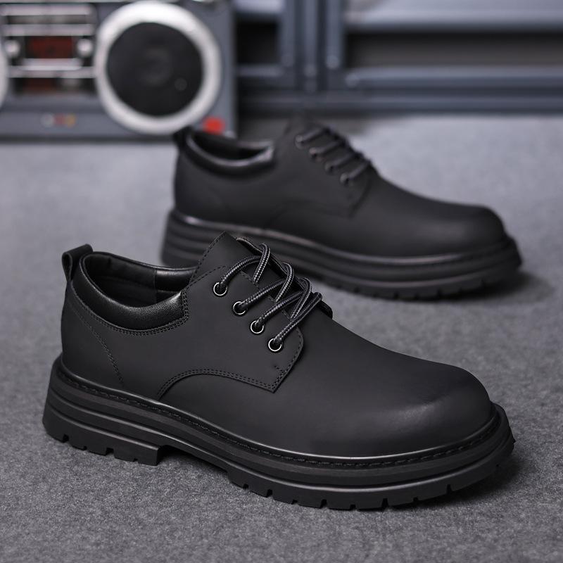Youth shoes casual soft sole outdoor sports men's business casual British yellow leather men's versatile tooling shoes big head shoes