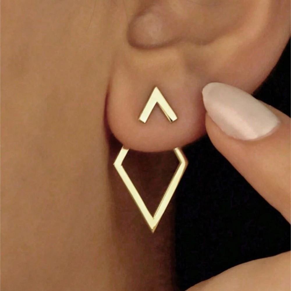 Minimalist Detachable Metal Stud Double Layer Ear Stud New Ear Ring Gifts