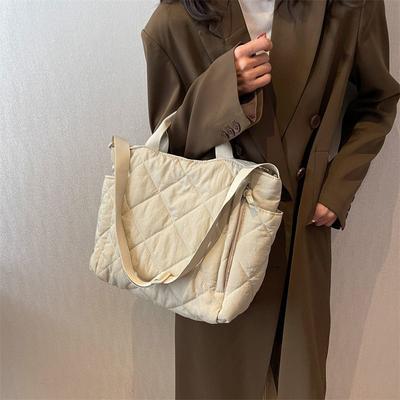 Γυναικεία τσάντα Φθινόπωρο Άνοιξη Νάιλον Γεμιστή Βαμβάκι Casual Φερμουάρ SOFT Απλή τσάντα ώμου Τσάντα χειρός Χιαστί τσάντα υψηλής χωρητικότητας για κορίτσια
