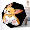Corgi, Cute Themed Automatic Opening and Closing Umbrella, Compact Travel Umbrella, Lightweight and Portable, Suitable for Beach Commuting B