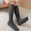 Open Toe Calf Socks For Women Ladies Girls Long Solid Color Five Finger Cotton Sock Spring Autumn 5 Toed Warm Knee Sock Fashions