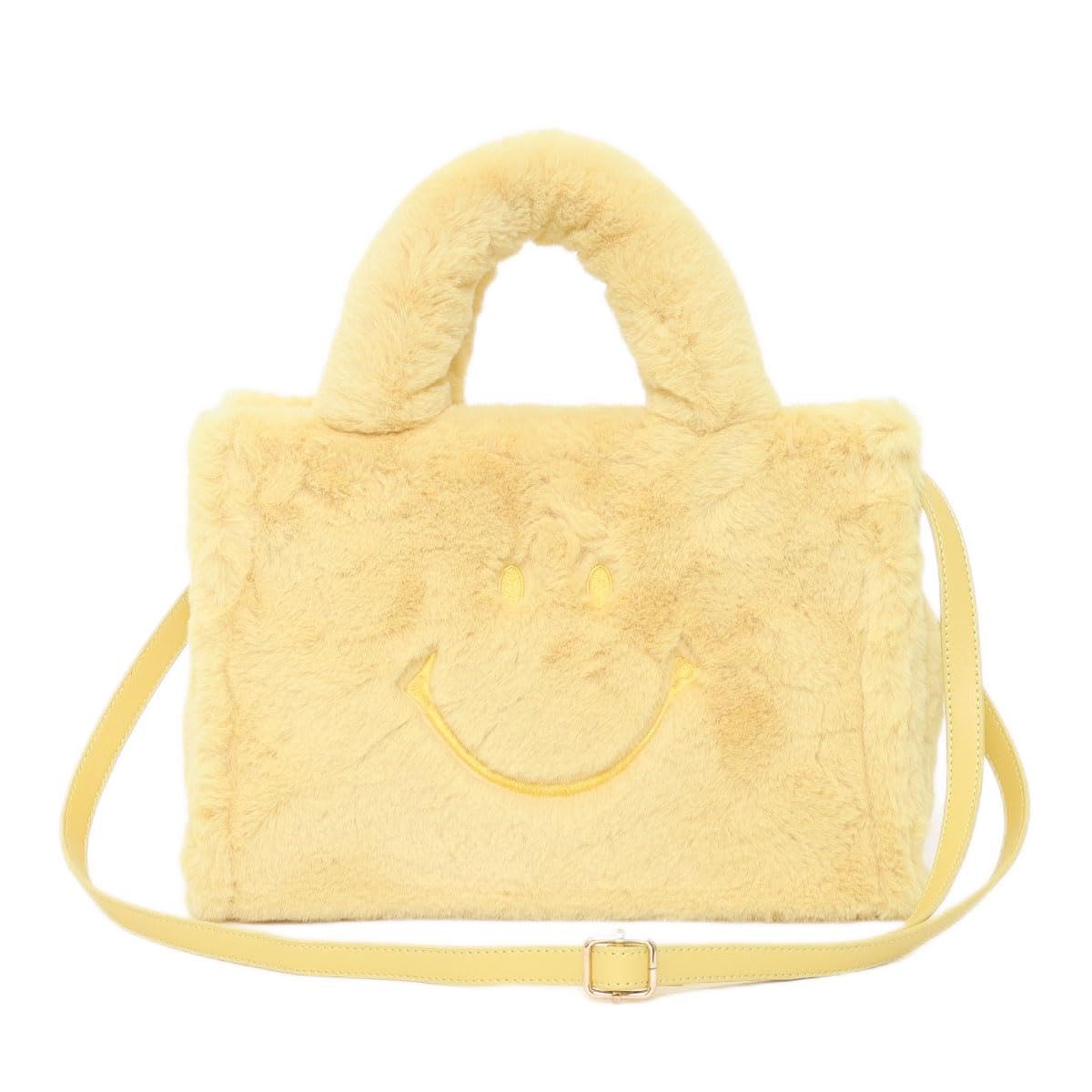 

Tote Bag Embroidery Eco Fur 2WAY Square Tote Bag 2353111707 Yellow [Cuco] SMILEY/Logo Women s (350)