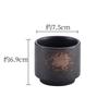 Japanese Style Ceramic Tea Cup Retro Stoneware Coffee Mug Stackable Handmade 200ml Round Single-Layer