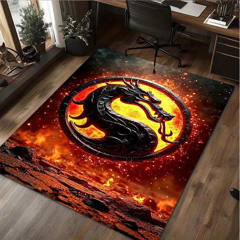 1Pc Mortal Kombat Print Rug - home decoration Carpet For Living Room Bedroom Flooring Computer Chair Area Rug