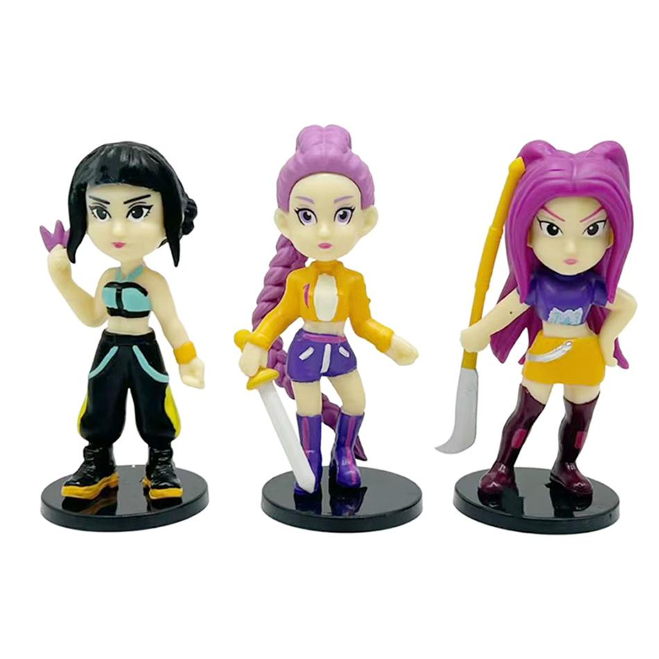 K-Pop Dämonenjäger 6 Stück Q Version Actionfigur PVC Spielzeug Derpys Rumi Mira Zoey Sussy Figur Puppe für Fans Geschenk Kindergeschenk