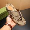 Mens Thick Sole Flip Flops With Embroidery Casual Outdoor Sandals Beach Walk