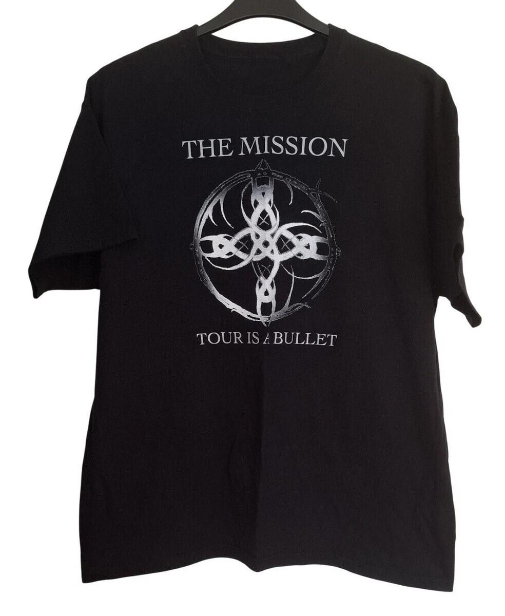 

Винтажная футболка The Mission Band Tour Is A Bullet Хлопок Черный Все Размеры Мужские Женские Футболки Топ L