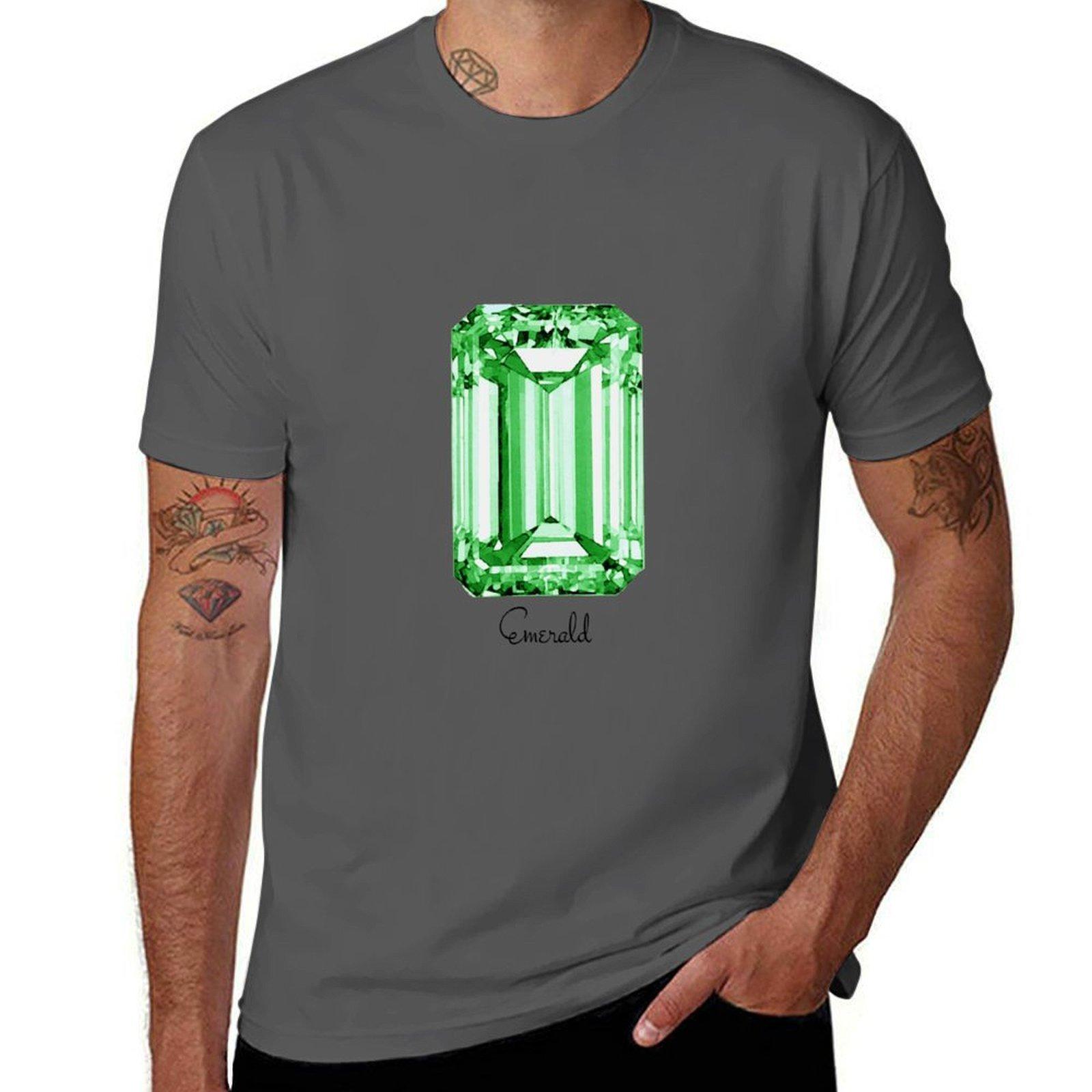

Emerald T-Shirt t shirts cotton 100% t shirt men 100% cotton luxury brand man t shirts for men casual T-Shirt 4XL