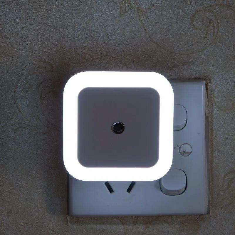 1-4pcs LED Wireless Sensor Night Light EU US Plug Mini Square Night For Baby Children Living Room Bedroom Corridor Lighting Lamp