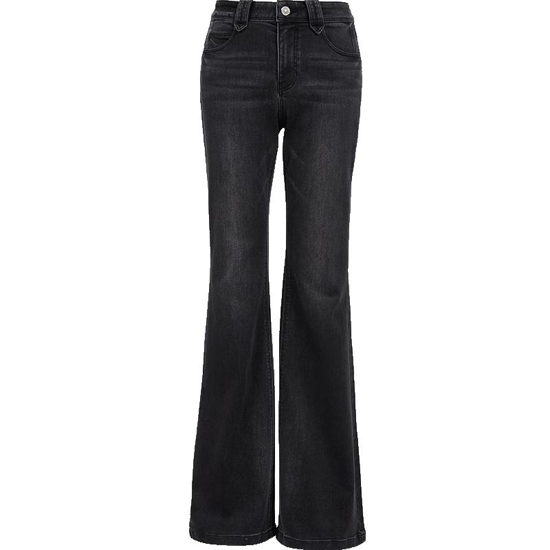 Джинсы клеш с низкой посадкой и эффектом потертости для женщин ONLY L