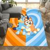 Bluey's Paw Patrol Floor Mat Perfect for Game Room Hallway Outdoor Bedrooms Anti-slip Rug Anime Office Decor
