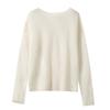 2026 Women’s Autumn/Winter One-Shoulder Striped Cashmere Sweater - Loose Fit Wool Knit Base Layer