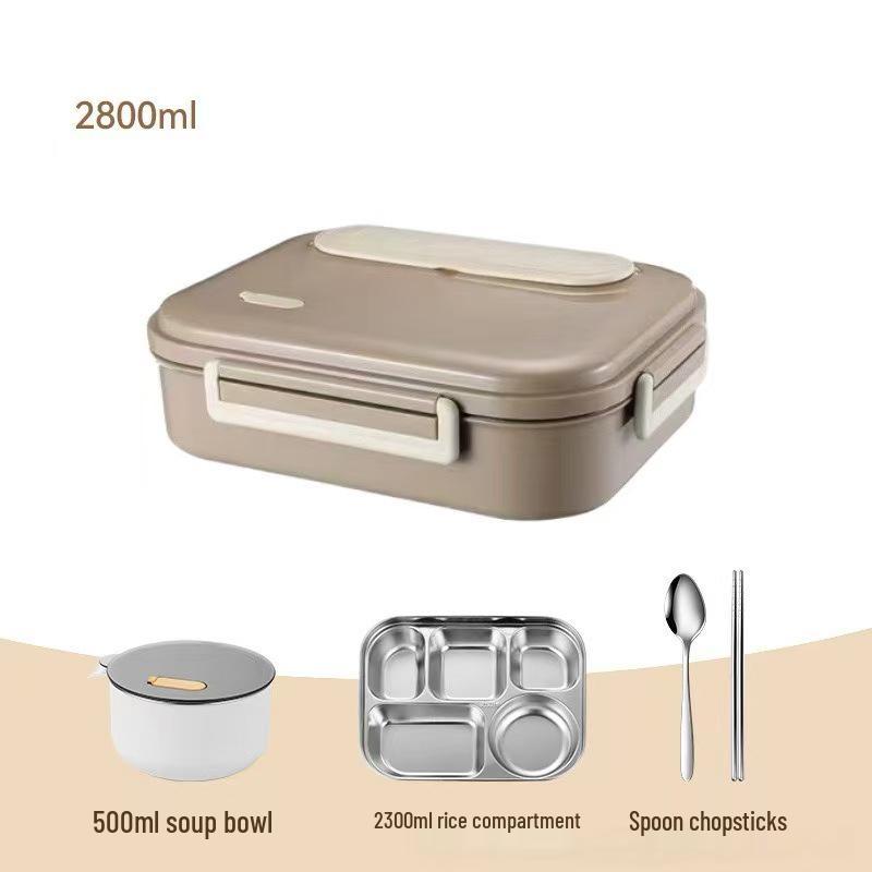 Lunch Box Isolato Extra Large in Acciaio Inossidabile 316 Adatto al Microonde per Studenti e Lavoro