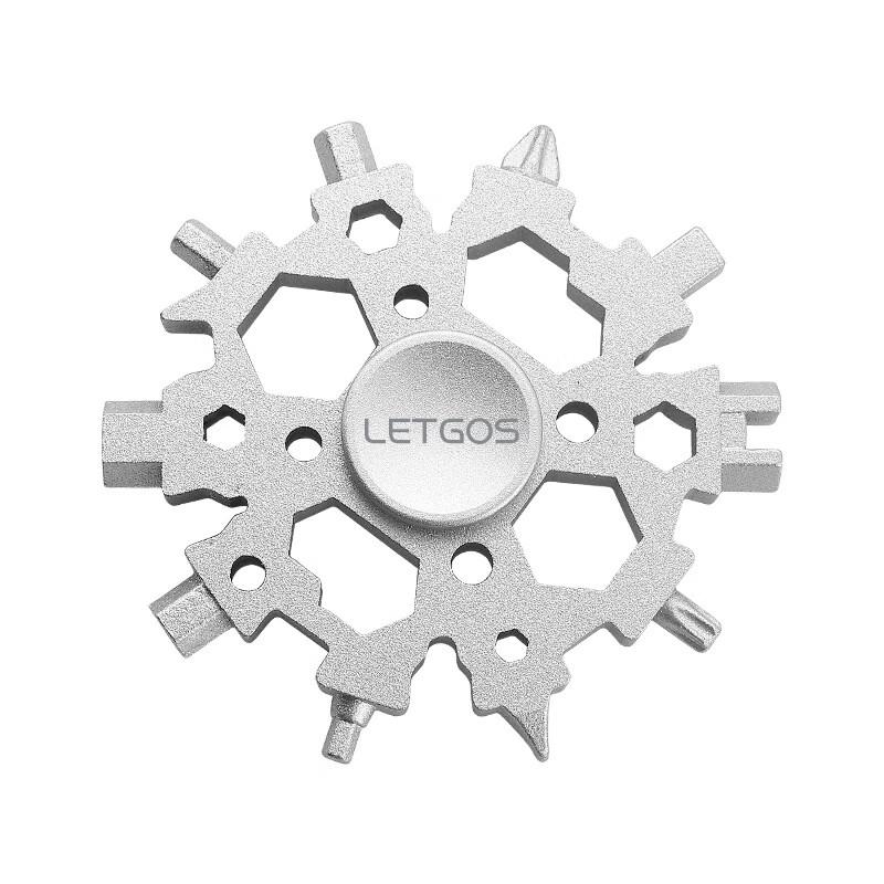 Stainless Steel Snowflake Fidget Spinner Multi-Tool